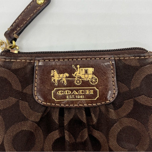 Coach Dark Brown Keychain Coin Purse - Picture 5 of 12